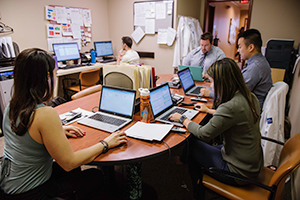 resident group in conference room