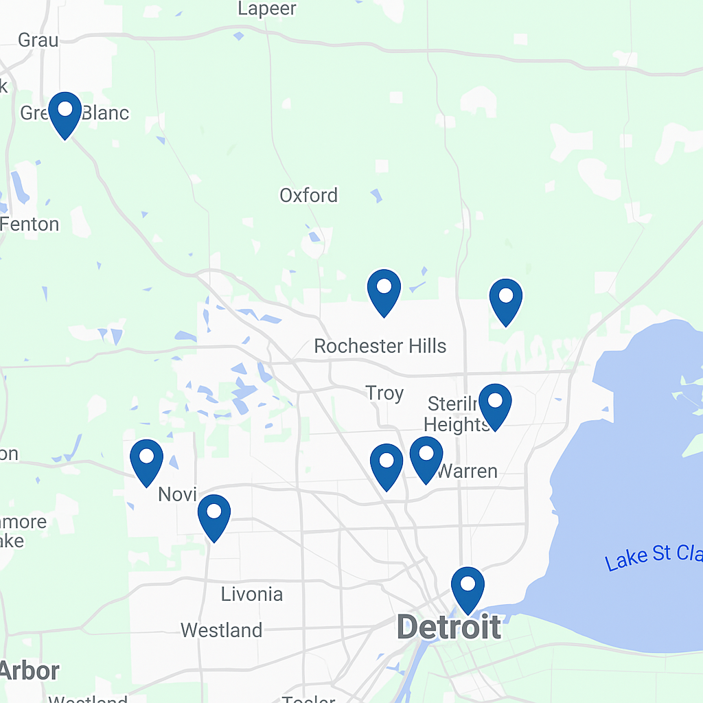 Occupational Health Clinic Map