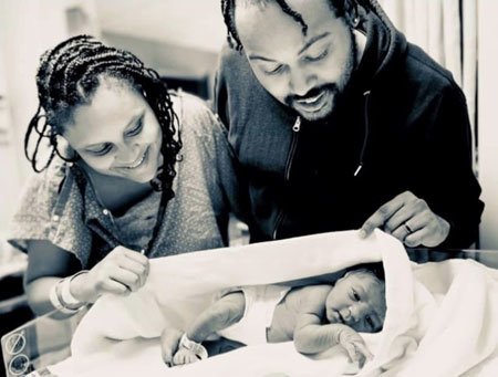 Dorthilen with new baby