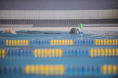 breast cancer patient mary nameth swimming underwater breast cancer patient mary nameth swimming underwater