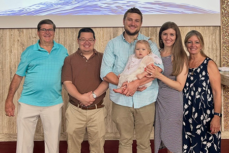 cardiac rehab patient mark with his family