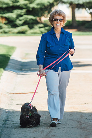 heart patient mary with her dog coco