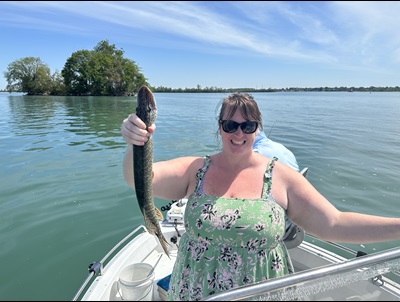 Kristin Freeman skull base tumor patient fishing