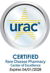 silver seal reading urac certified rare disease pharmacy center of excellence expires 04/01/2028