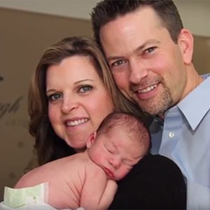 Kat and Nate with new baby Dex