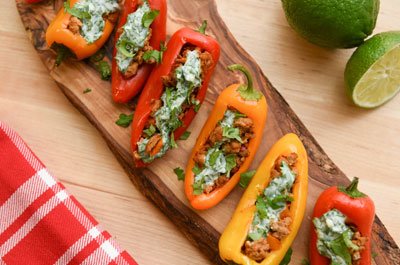 mini southwest stuffed peppers
