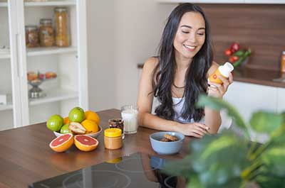 woman making healthy food