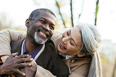 couple embracing