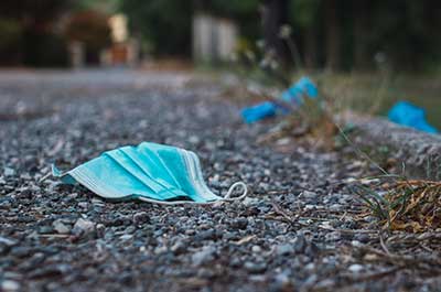 mask on ground
