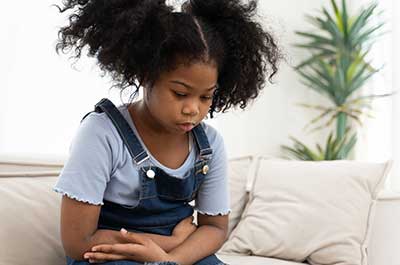 child with stomachache