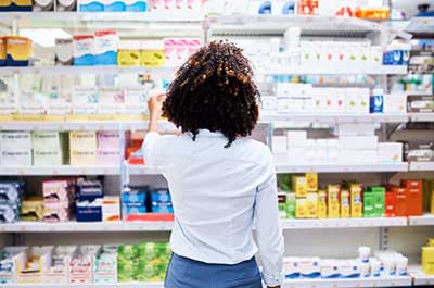 woman at pharmacy