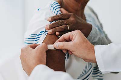patient getting vaccine