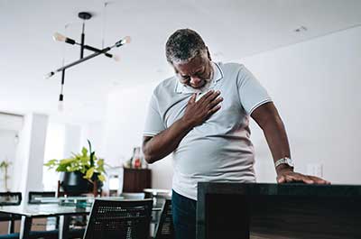 man with reflux