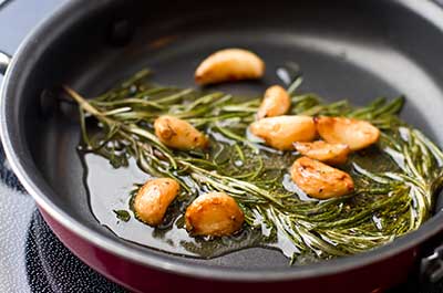 garlic and rosemary