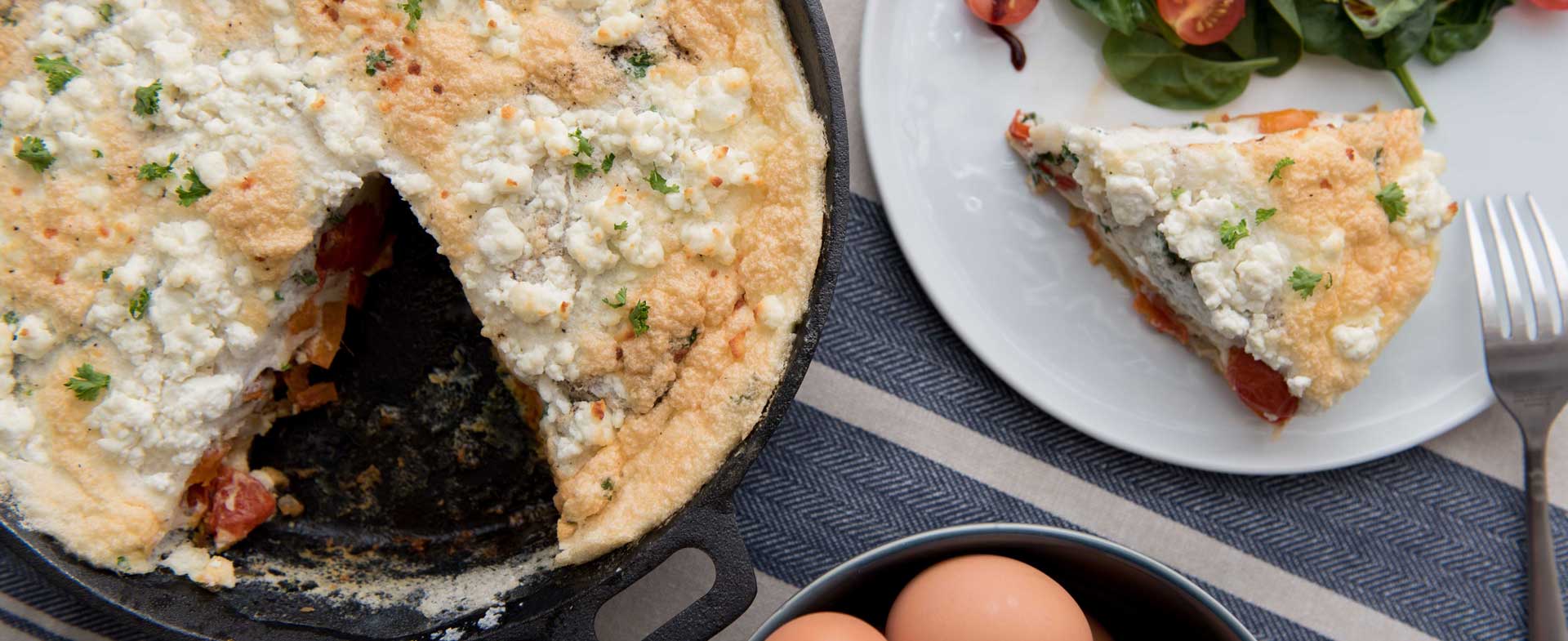 sweet potato and goat cheese frittata