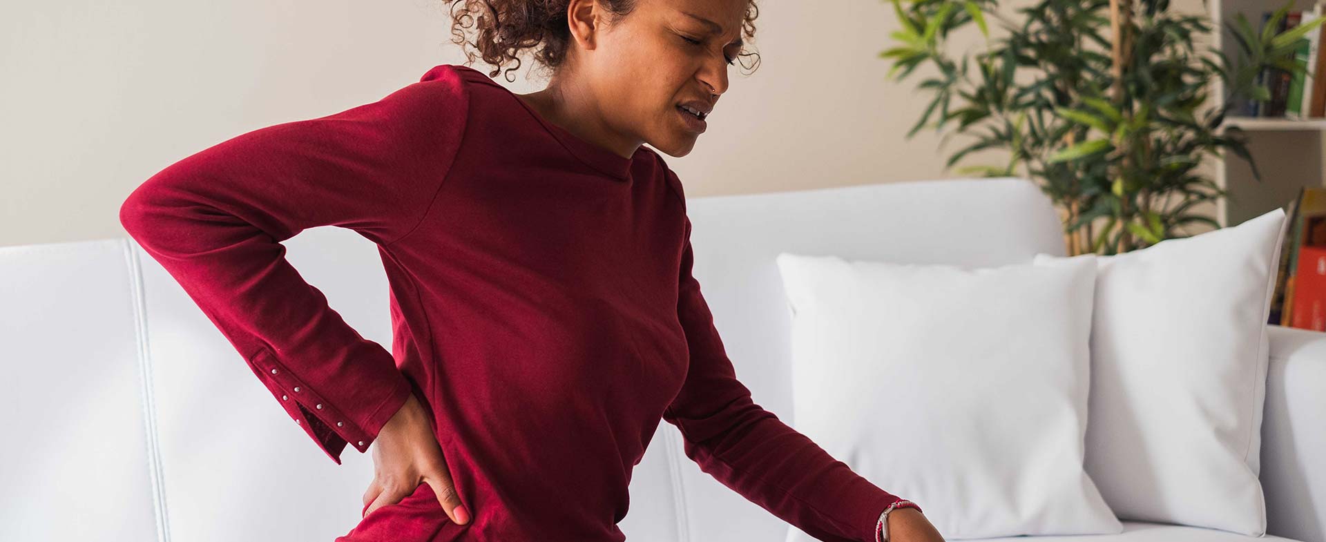 woman with back pain