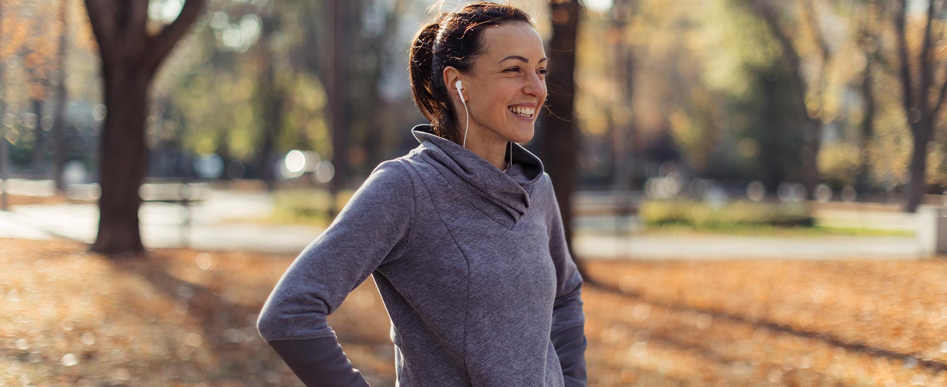 woman exercising outside