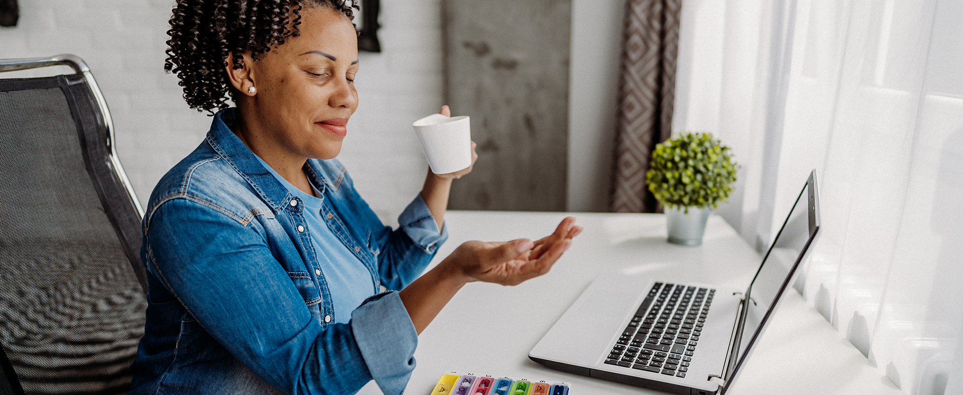 woman taking supplement
