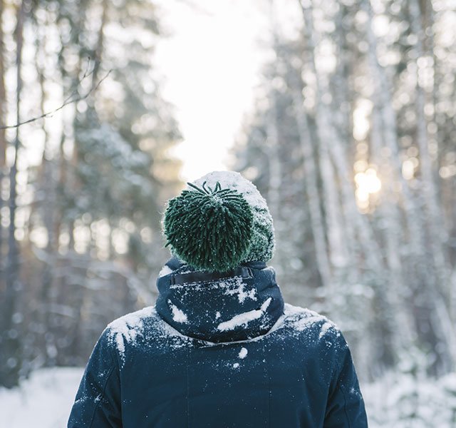 man in snow