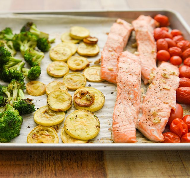 salmon sheet pan