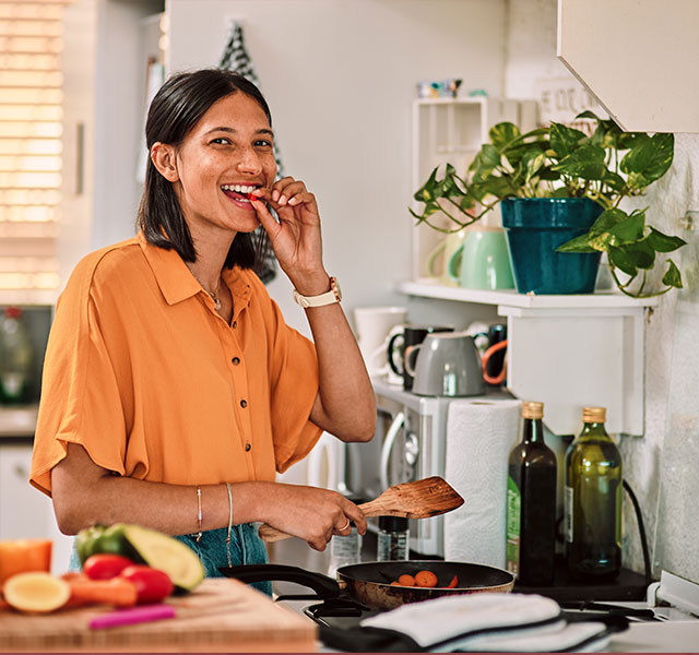 woman cooking