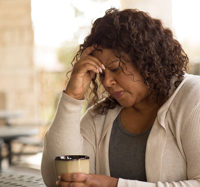 woman with headache