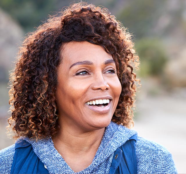 woman smiling