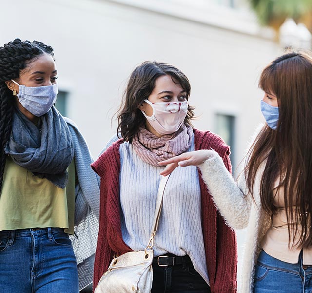 young women hanging out