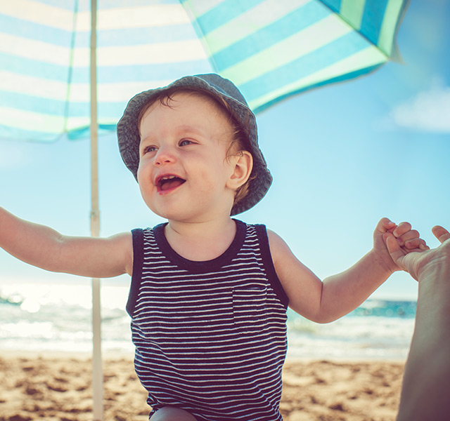 baby on the beach
