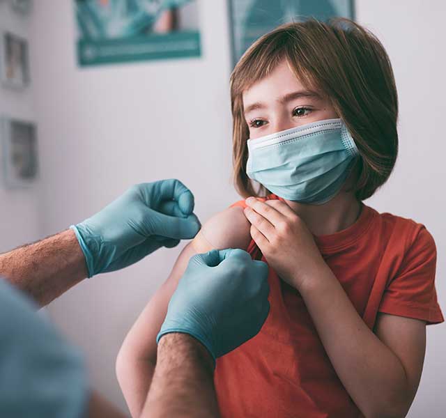 Child getting vaccinated