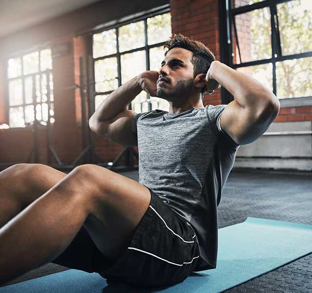 Man doing sit ups