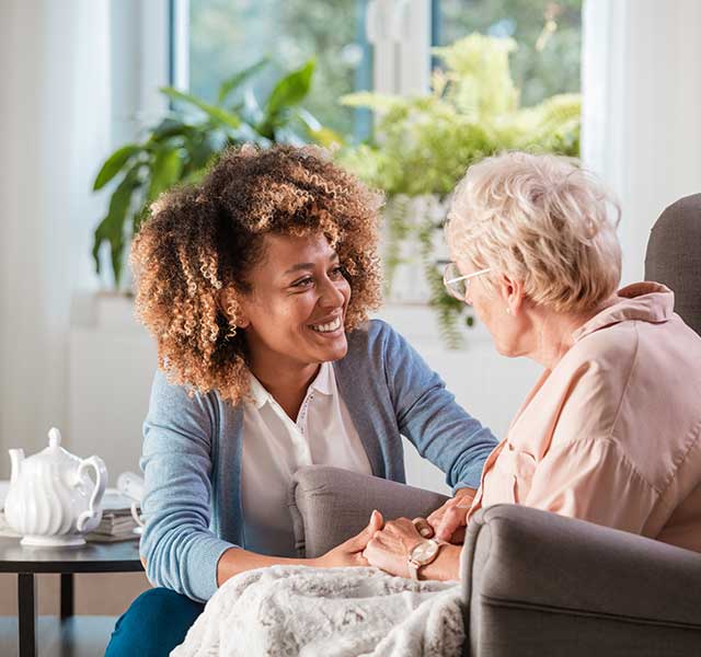 patient and caregiver