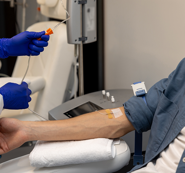 man getting blood drawn