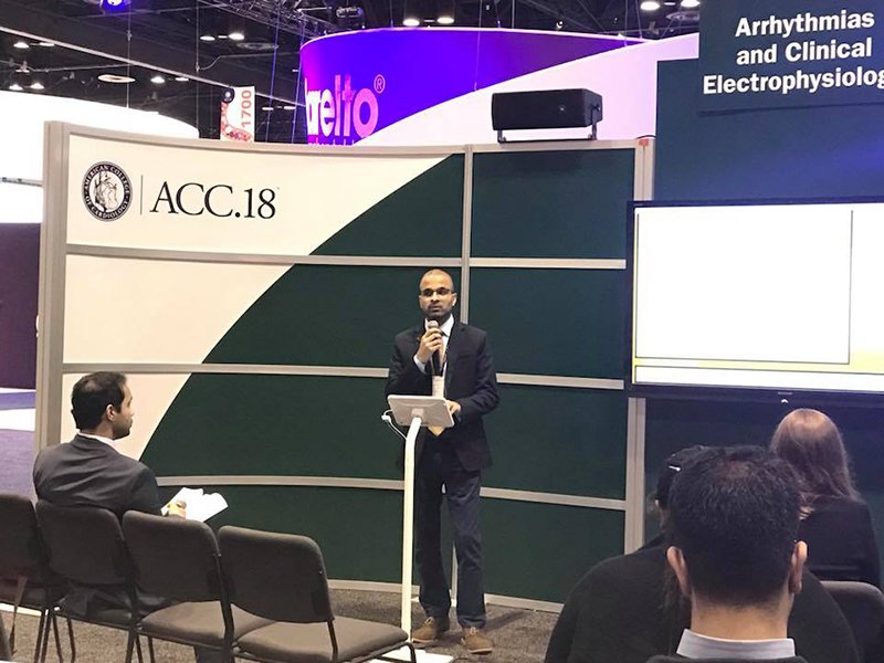 fellow during his oral presentation at national ACC