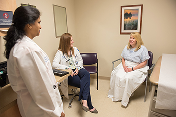 resident in room with patient
