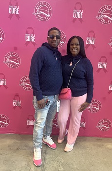 Breast cancer survivor Arnita Brown and her husband