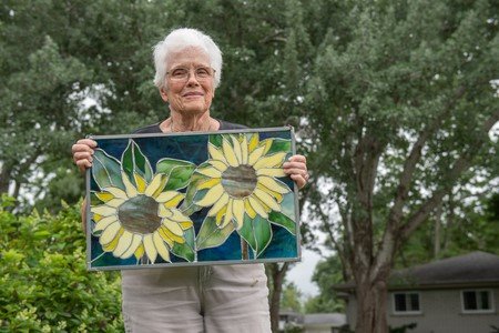 carole holding art