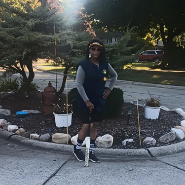 Marlene w/ softball bat