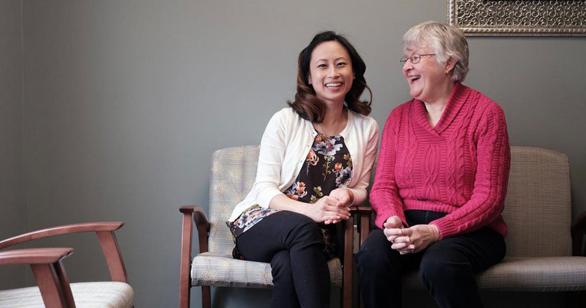Sandy Allen with pastic surgeon Shoshana Ambani, MD