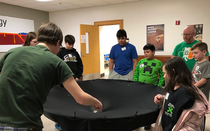 kids at the planetarium
