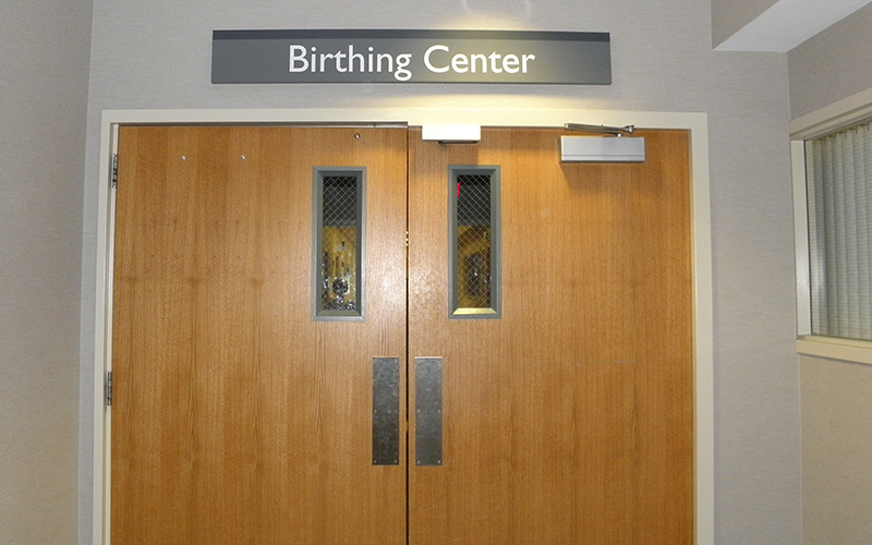 The Birthing Center is located on the Mezzanine Level of the hospital P5160184