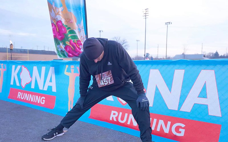 dennis race stretching