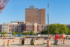 Henry Ford Hospital in Detroit First Construction Beam