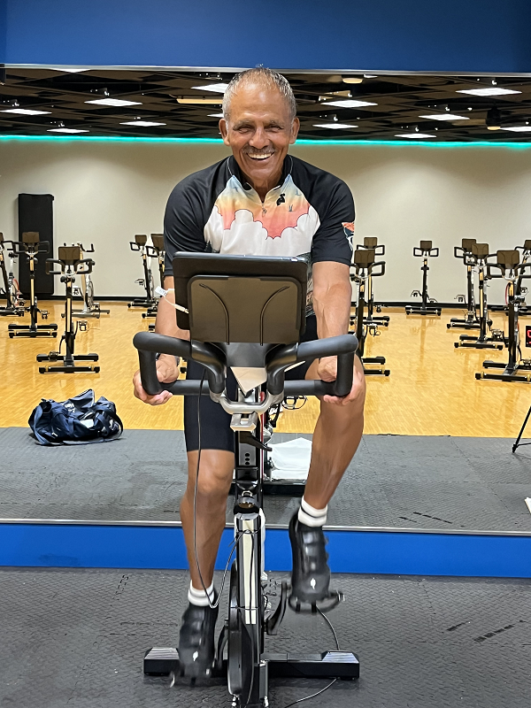 Harry Garrison spin instructor working out