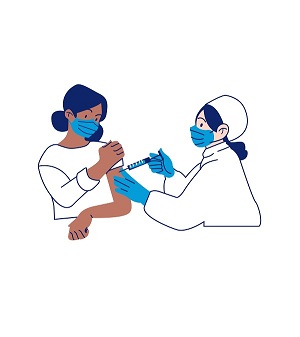 Illustration of patient and nurse